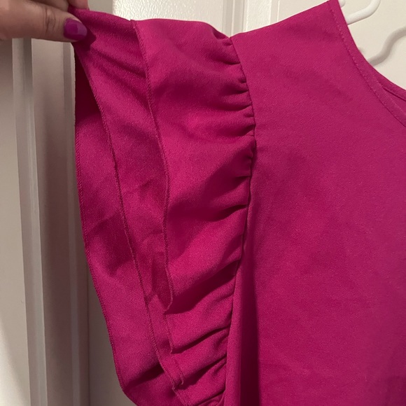 SHEIN Fuchsia Ruffle Sleeve Mini Dress - Picture 2 of 3